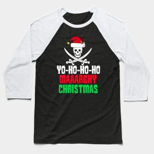 Funny Pirate Christmas Baseball T-Shirt